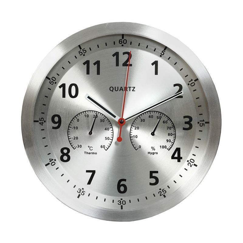 Часы настенные 34,7*4,2см металл серебро EG7754TH-HF162S (10)