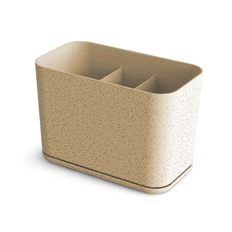 Сушилка для столовых приборов 3 секции 157*87*111мм пластик СМАРТ бежевый флок С425БЕЖ (12)