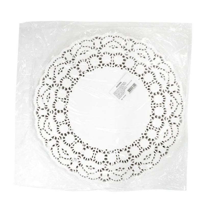 Салфетки сервировочные набор 250шт 34см бумага ажурная (8)