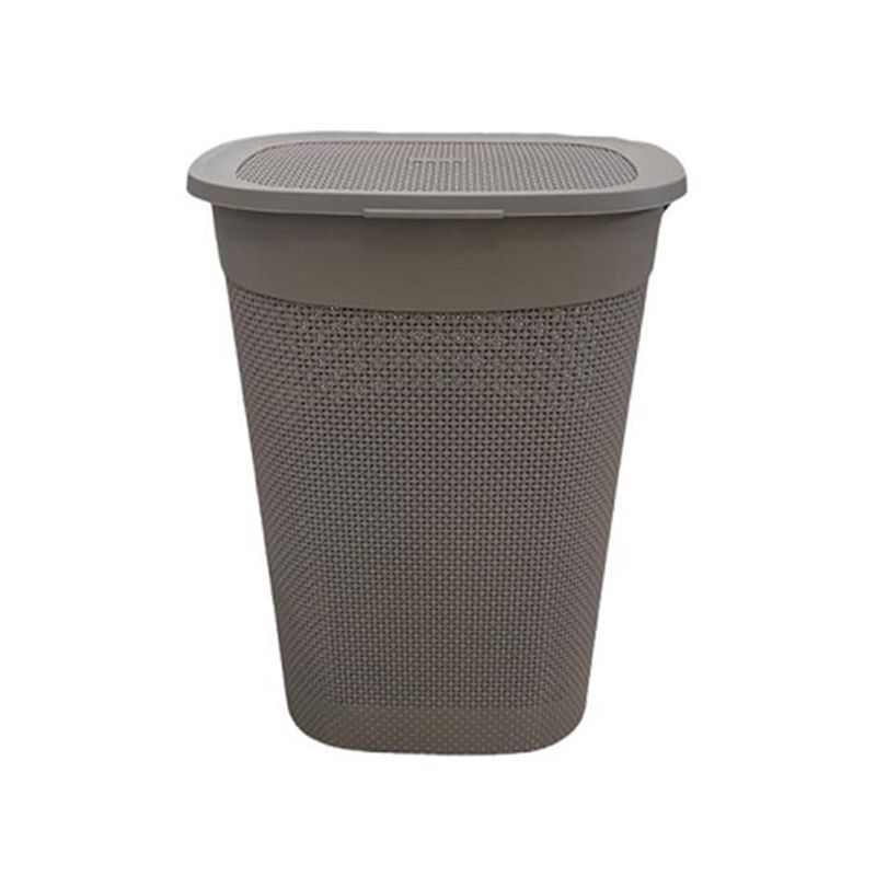Корзина для белья 55л 400*350*600мм пластик ARIANA серо-коричневый (5)