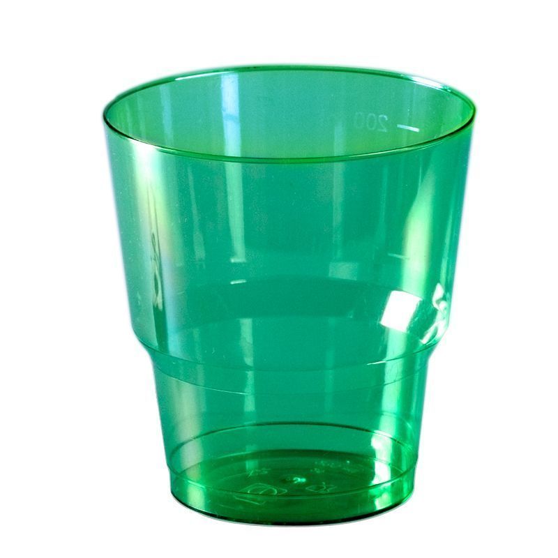 Стакан одноразовый 200мл полистирол КРИСТАЛЛ зеленый (50/1000)