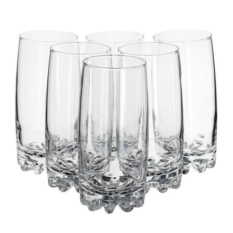 Стаканы набор 6шт 390мл стекло СИЛЬВАНА высокие (4)