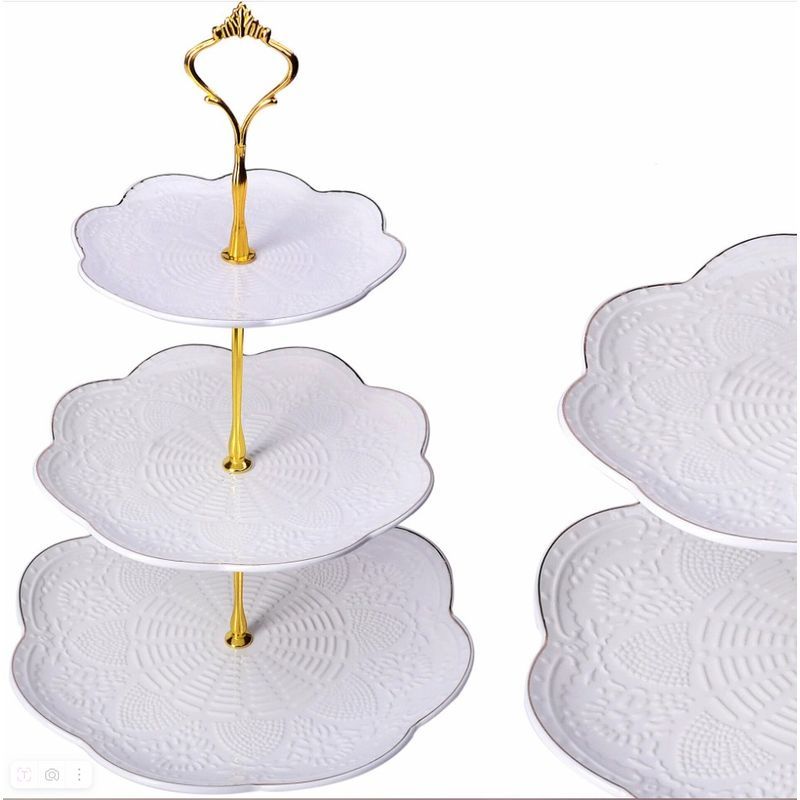 Этажерка сервировочная 3 яруса 15/20/25см h36см фарфор LR60005 (8)