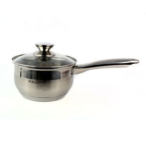 Ковш 1,8л нерж.сталь ДИАНА стек.крышка d16см толщина стенок 0,5мм индукция KT01-К (4)