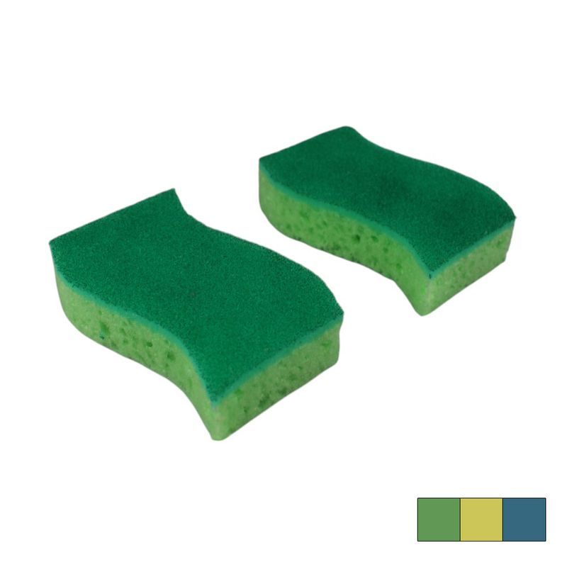 Губка для посуды с эластомером S образная 2шт. SK1 (30)