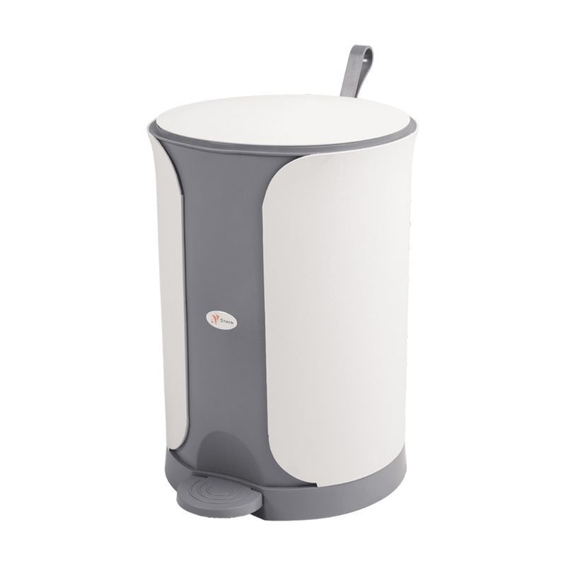 Контейнер для мусора 11л 26*28,3*36см пластик SТИЛЪ серый с педалью