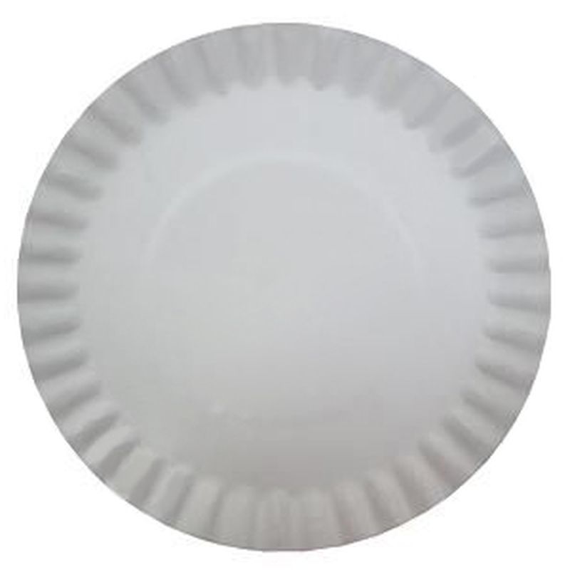 Тарелка бумажная 230мм белая (800)