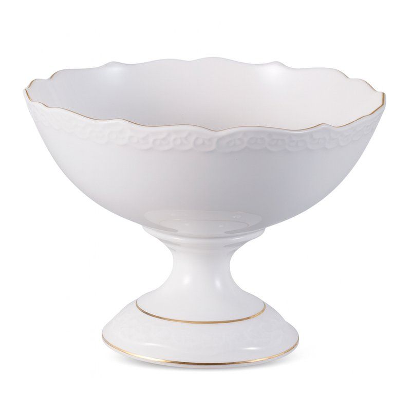 Конфетница 16см фарфор КРУЖЕВО (6)