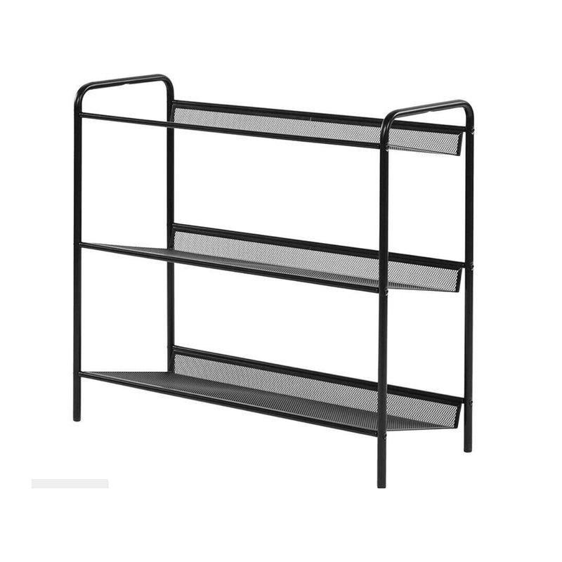 Полка для обуви 3 секции 64,5*27*60см металл ЖЕНЕВА 23 графит (1)