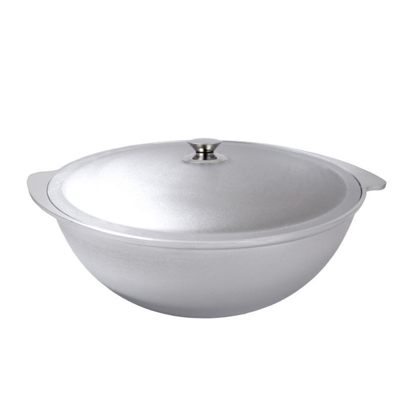 Казан для плова 12л алюминий с крышкой к120 (4)