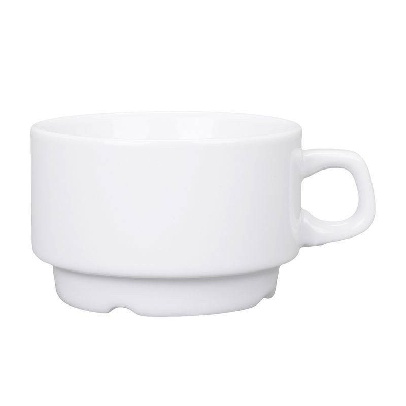 Чашка штабелируемая 170мл фарфор белый (18)