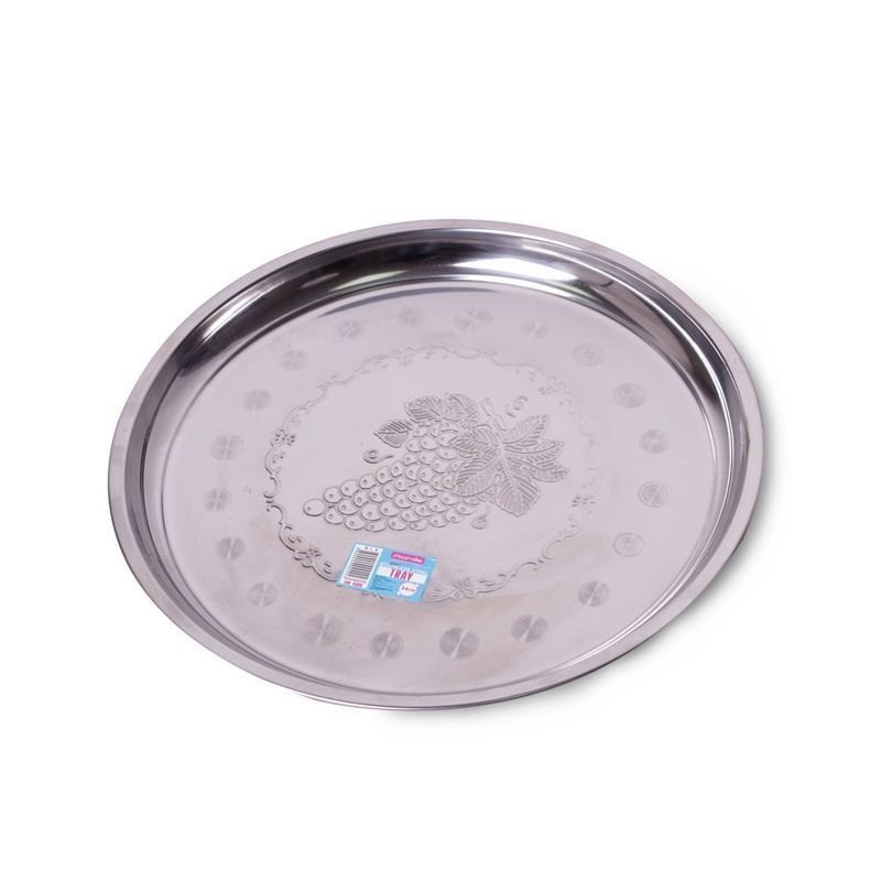 Поднос нерж.сталь 34*2см круглый арт. 4300 (60)