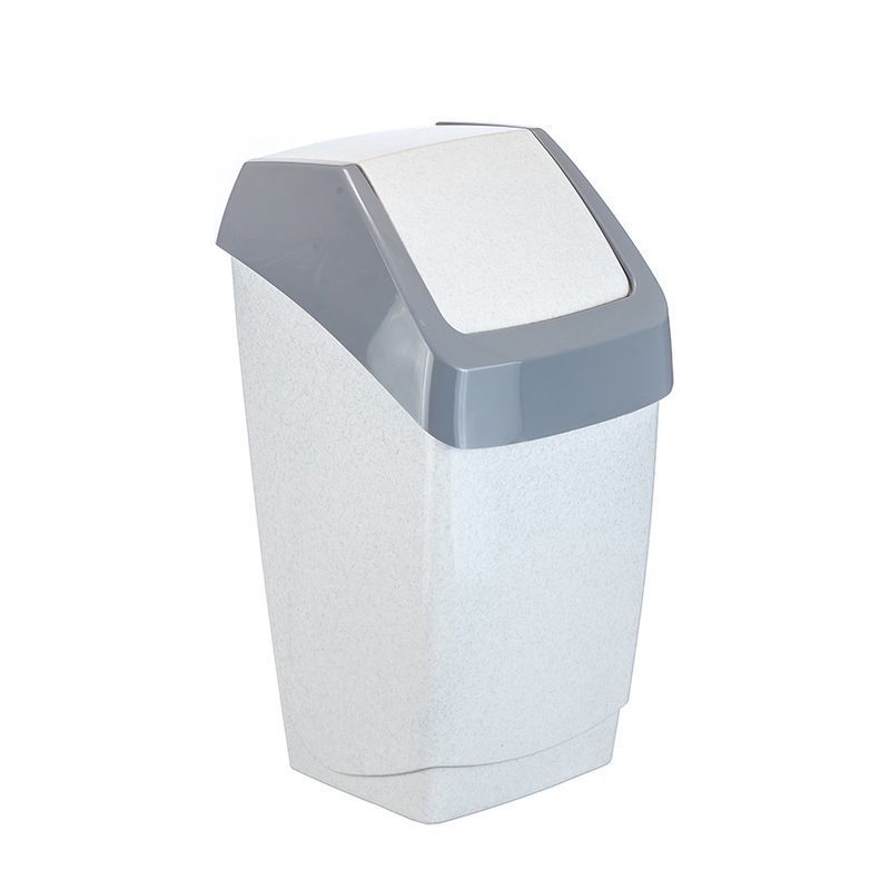 Контейнер для мусора 25л пластик ХАПС Мрамор с подвижной крышкой МП (4)