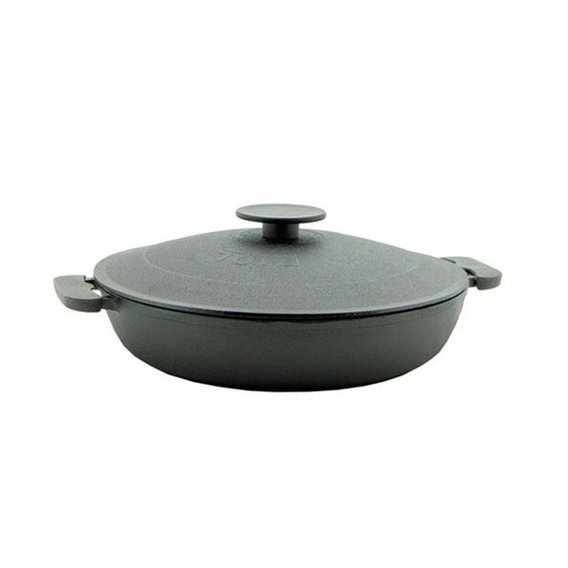 Жаровня 3,5л чугун с крышкой 30см с 2-мя ручками (2)