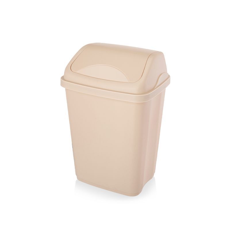 Контейнер для мусора 5л 205*160*290мм пластик Ultra серо/бежеый с подвижной крышкой (24)