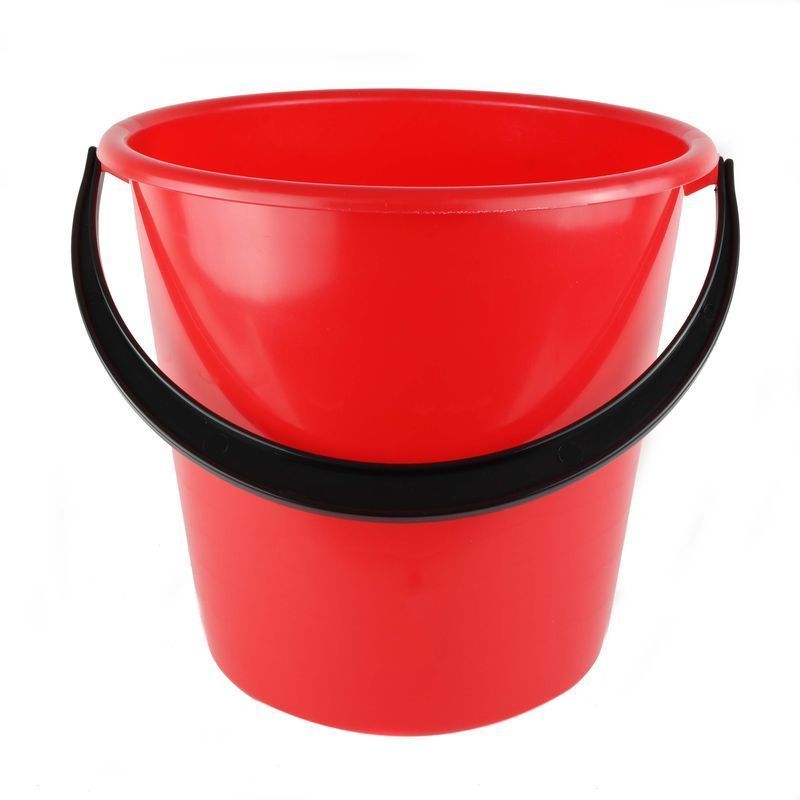 Ведро 10л пластик красное ударопрочное (жесткое) без крышки (10)