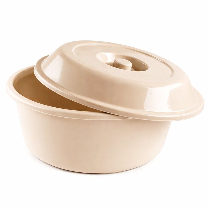 Таз 10л пластик круглый с крышкой (10)