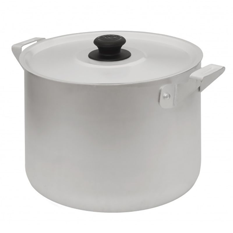 Кастрюля 10л алюминий ПОВАРСКАЯ мет.крышка (4)