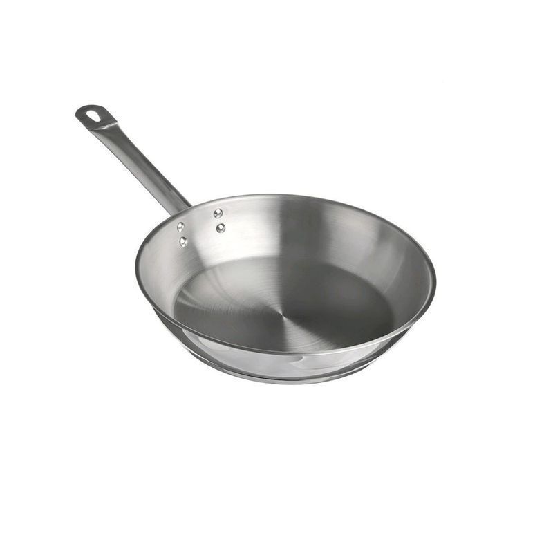 Сковорода 34см нерж.сталь ОБЩЕПИТ без крышки толщ.0,6мм индукц. дно ТРС 3,5мм КТ-ОБ-СН-34 (4)