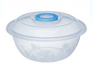 Таз 4л 28*11,5см пластик ИЗОБИЛИЕ круглый с крышкой мерный (50)