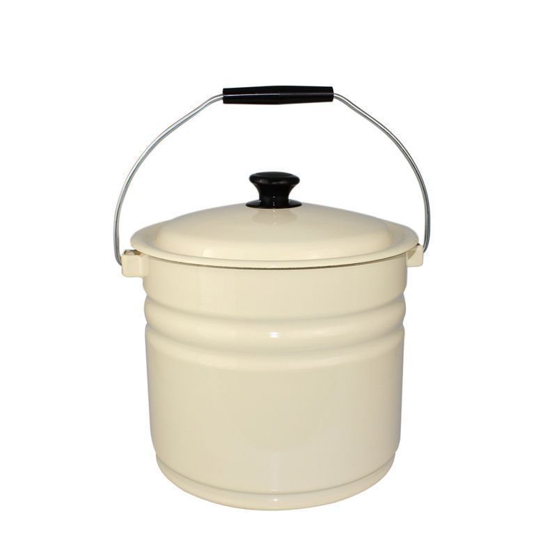 Ведро 10л эмаль слоновая кость с крышкой 41204-222-У (2)