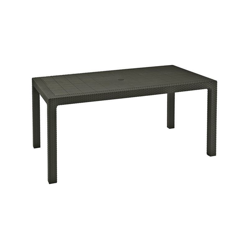 Стол Rodos прямоугольный пластик 1605*945*750мм серо-коричневый (1)