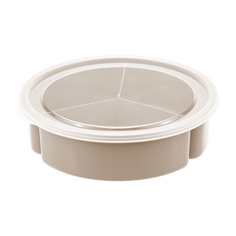 Менажница 3 секции 300мл пластик Капучино с крышкой (16)