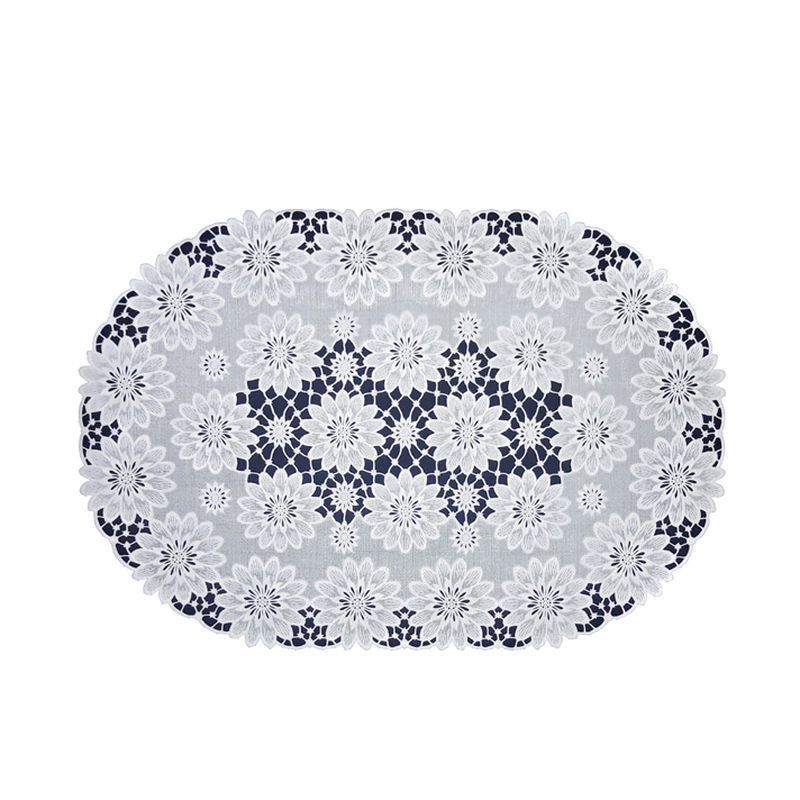 Салфетка сервировочная 12*18 (30*45см) ПВХ ОВАЛ белая S-122A (12/360)