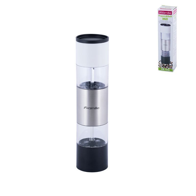 Мельница для специй 22*5,5см нерж.сталь/акрил двухсторонняя арт. 7020 (36)