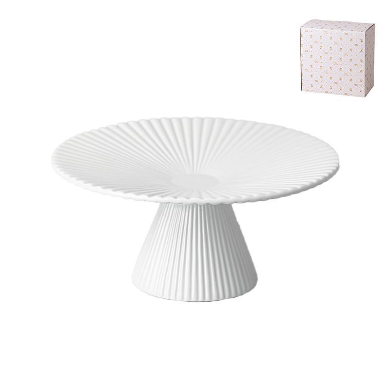 Блюдо для торта 20,5*9,5см керамика на ножке (12)