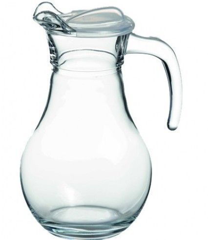 Кувшин 1л стекло БИСТРО с прозр. пластиковой крышкой (6)