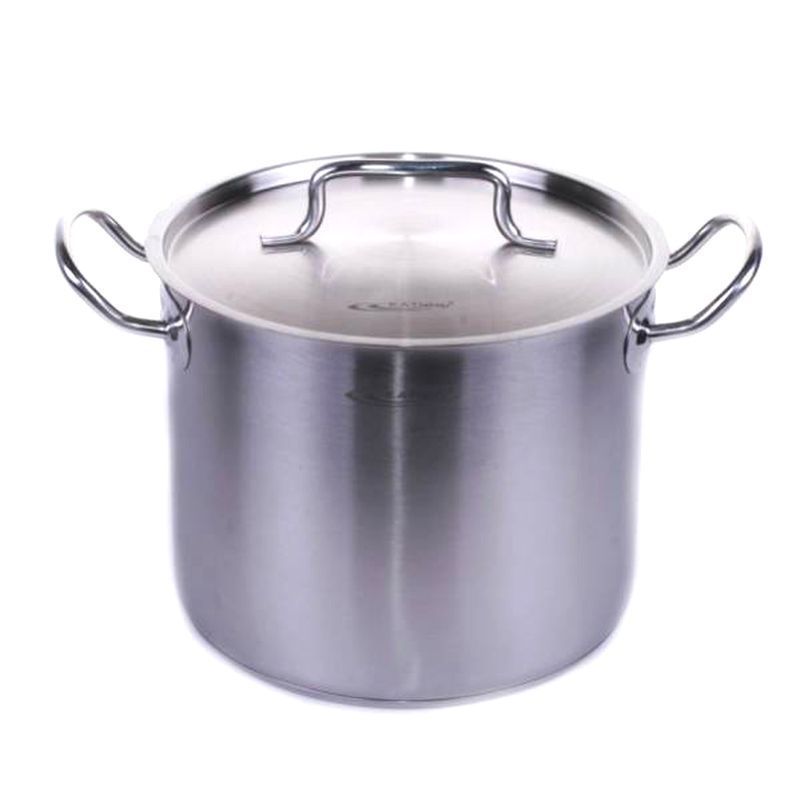 Кастрюля 7л нерж.сталь ОБЩЕПИТ мет.крышка D22см H18см индукция КТ-ОБ-07 (2)