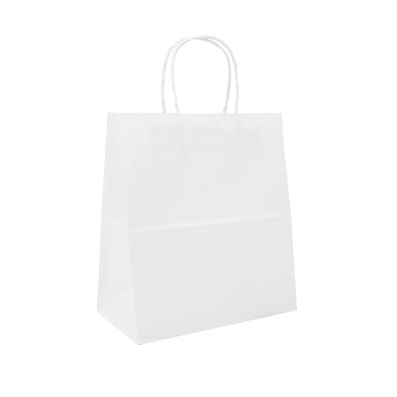 Пакет бумажный с кручеными ручками 22*25*12см белый (250)