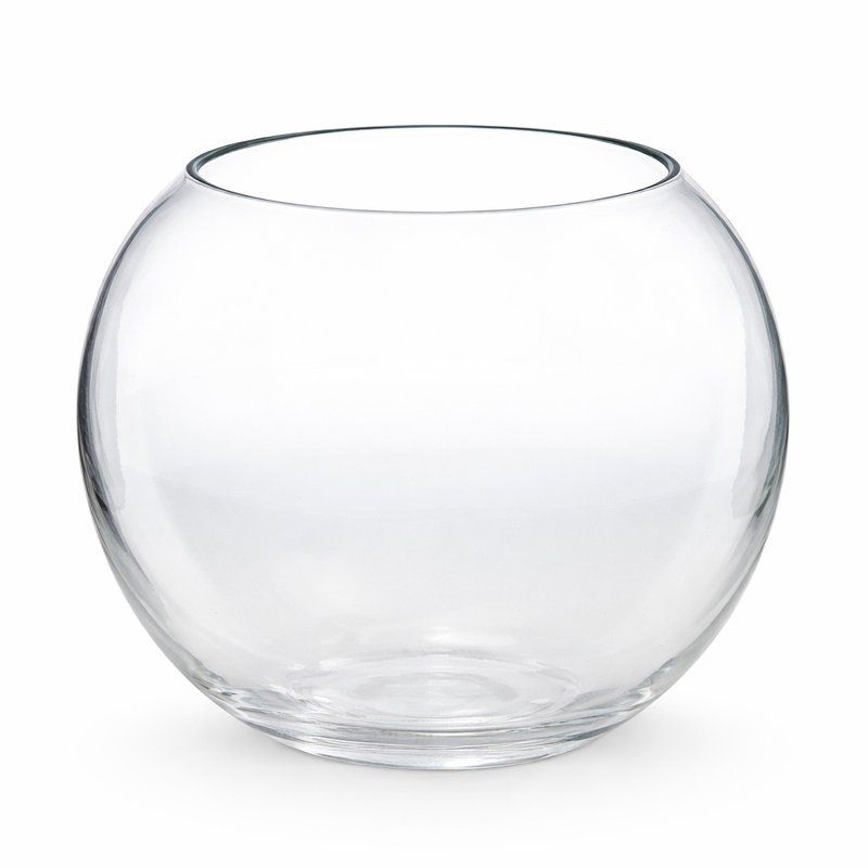 Ваза для цветов 10см 1л стекло ШАР 2066 (18)