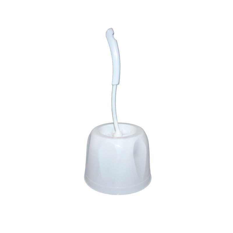 Ершик туалетный пластик/нейлон Rock`n`Roll МИДИ белый (20)