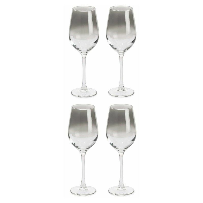 Бокалы для вина набор 4шт 350мл стекло СЕРЕБРЯНАЯ ДЫМКА (6)