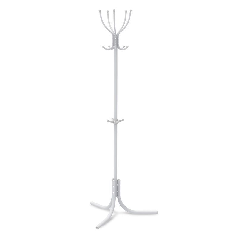 Вешалка напольная 5 крючков 700*700*1800мм металл КОМФОРТ серая матовая ВК5 (1)