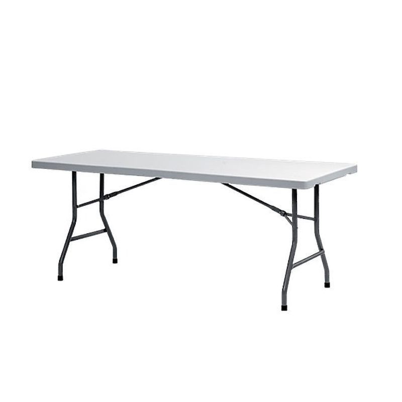 Стол складной прямоугольный пластик 153*76,5*74,5см белый (maх нагр. 180кг)СТС150 (1)