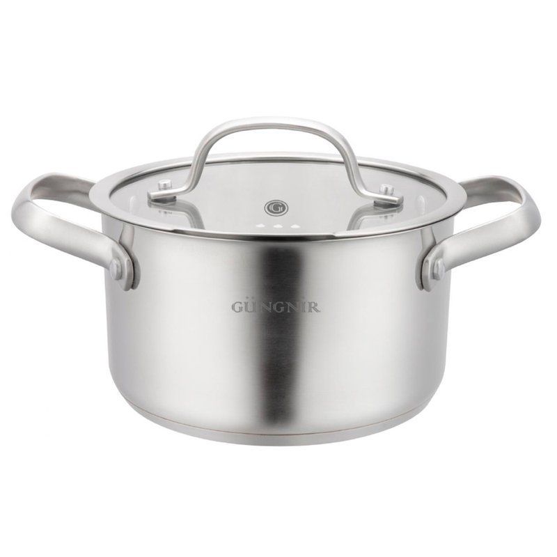 Кастрюля 2,2л нерж.сталь NORD (d18см, h10,5см, стекл.крышка) GR01-D-18 (4)