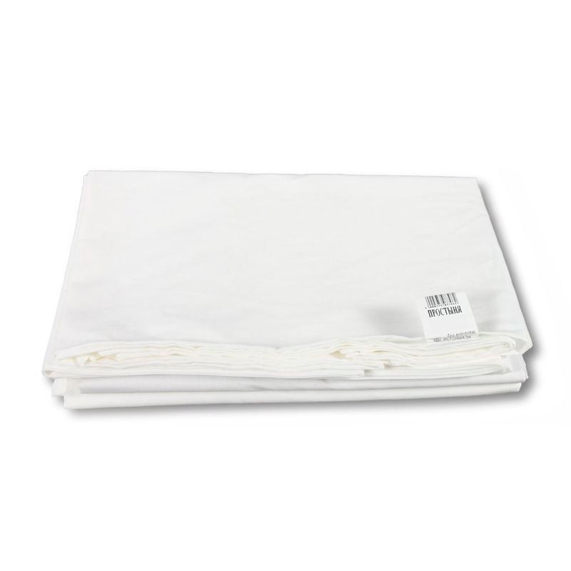 Простыня евро сатин Гостиница 220*215