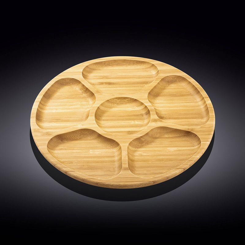 Менажница 6 секции 33см бамбук круглое WL-771227/A (4/24)