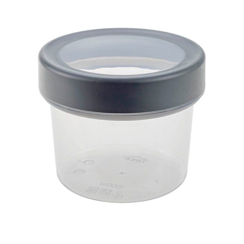 Емкость для сыпучих продуктов 500мл пластик ОПТИМ графитовый (12)