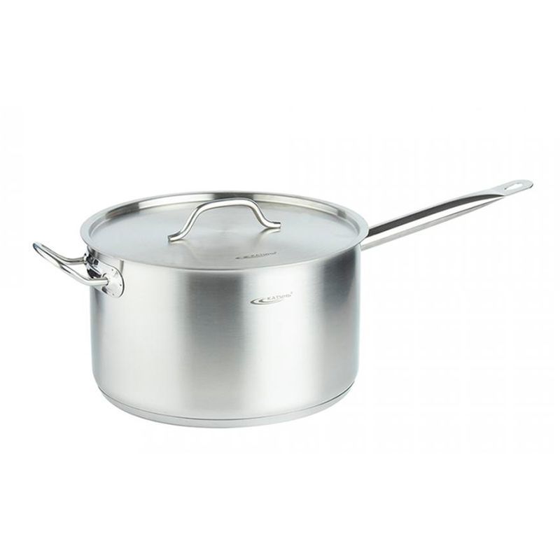 Сотейник 10л нерж.сталь ОБЩЕПИТ-ШЕФ d28см, h17см, мет.крышка, 2 ручки ТРС КТ-ОБ-КК-28 (2)