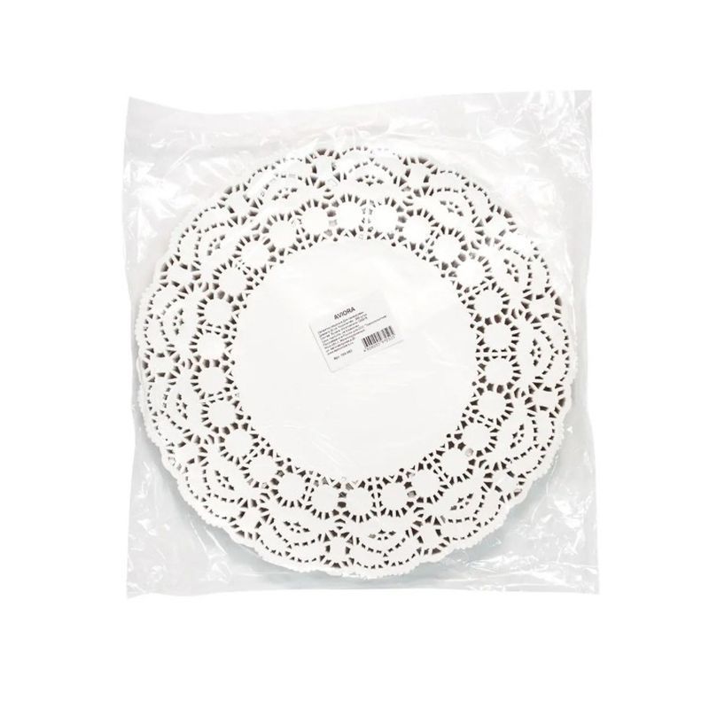 Салфетки сервировочные набор 250шт 32см бумага ажурная (8)
