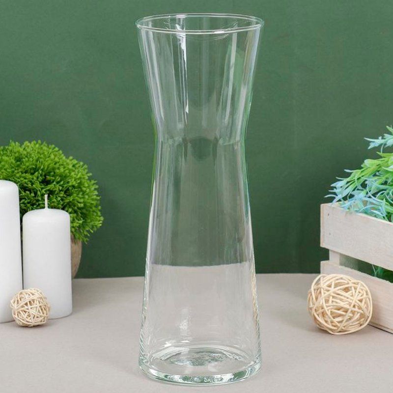 Ваза для цветов h26см d95см 1,28л стекло ЭЛС (1)