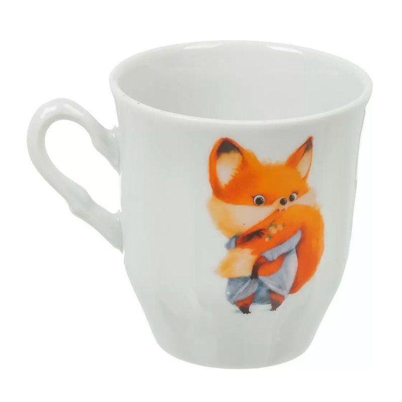 Кружка детская 250мл фарфор КРОХА Лисичка Школьная (24)