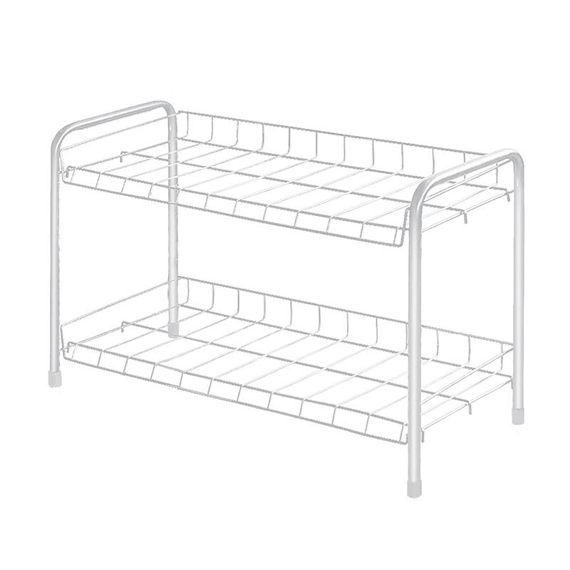 Полка для обуви 2 секции 435*660*300мм металл белая матовая ЭТ3 (1)