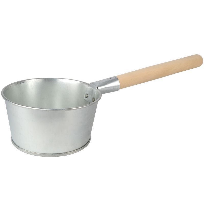 Ковш банный 1,5л оцинкованный с деревянной ручкой (10)