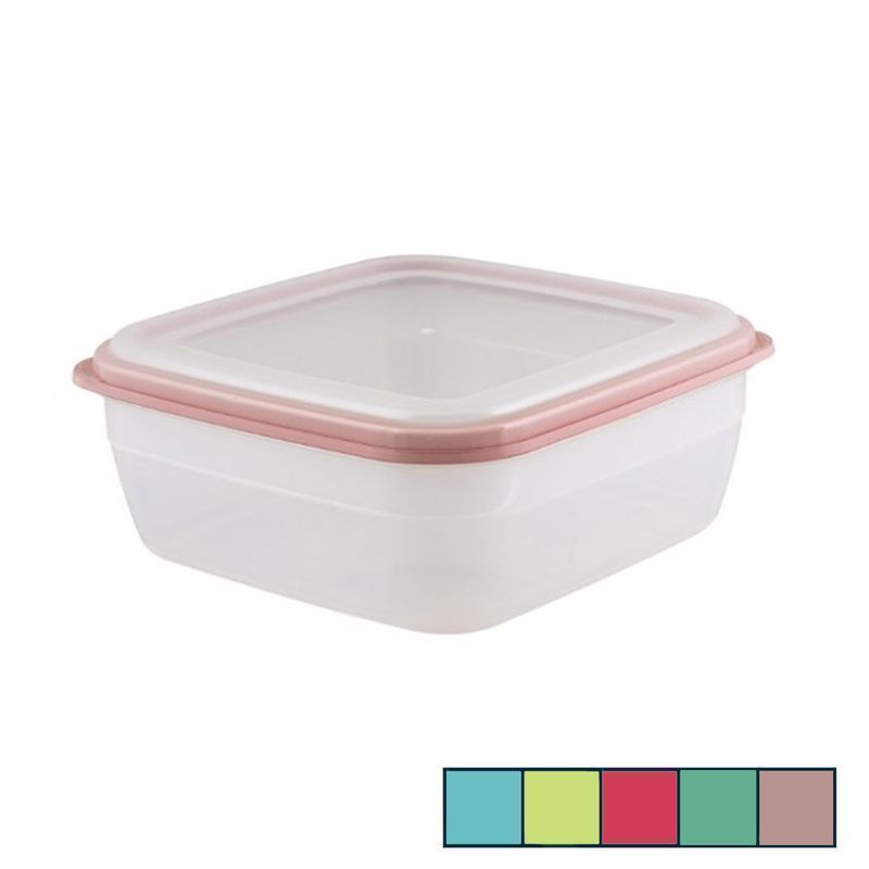 Контейнер пищевой 2,2л 200*200*90мм пластик ПРЕМИУМ квадратный (34)