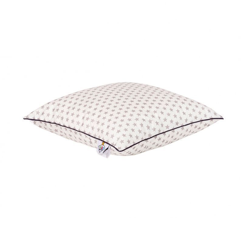 Подушка детская 40*40 Наша умничка заменитель лебяжьего пуха/сатин 100%хлопок, в сумке (2022)